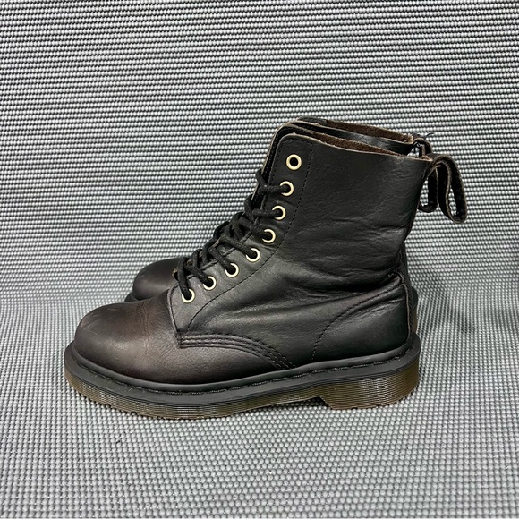 Dr Martens Pascal Soft Leather Lace Up Boots Womens Size 7 Black - Picture 4 of 9